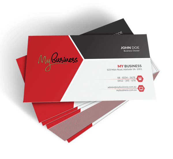 Sample business cards designed by Sherwood Print and Copy.