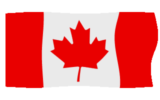 Canadian flag waving animation